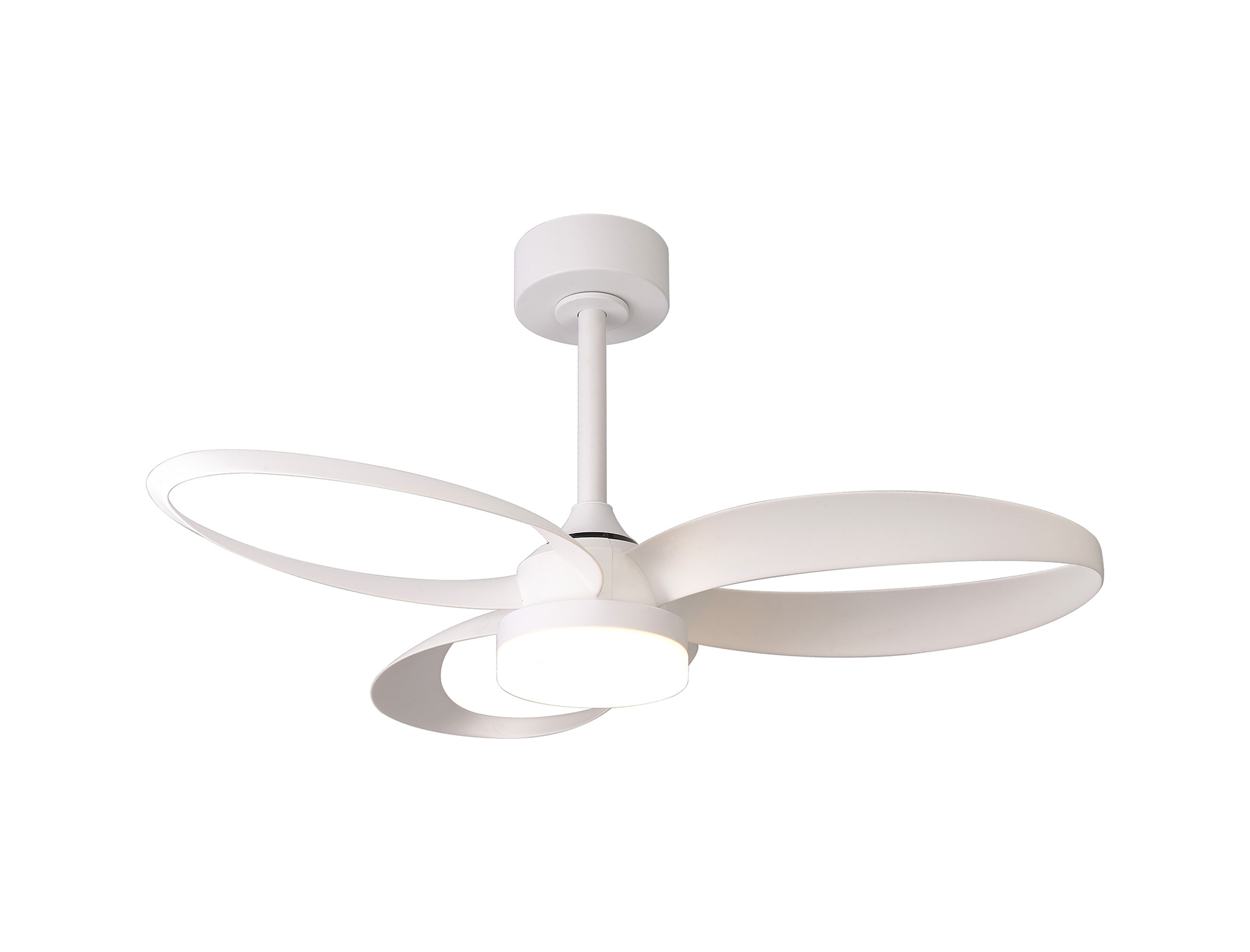 M8700  Infinity Fan 24W LED Dimmable Ceiling Light & Fan; Remote Controlled; White